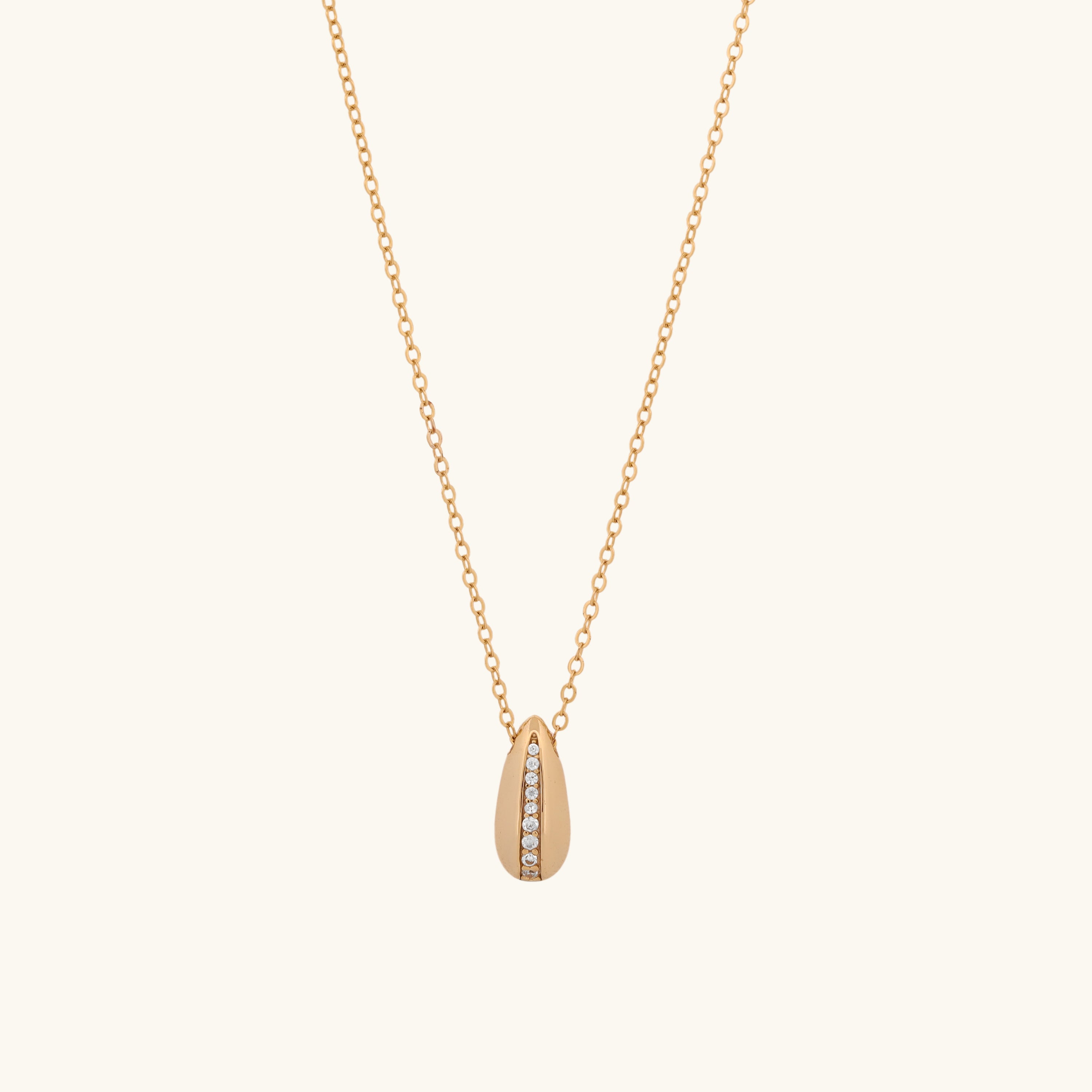Teardrop Line Charm Necklace