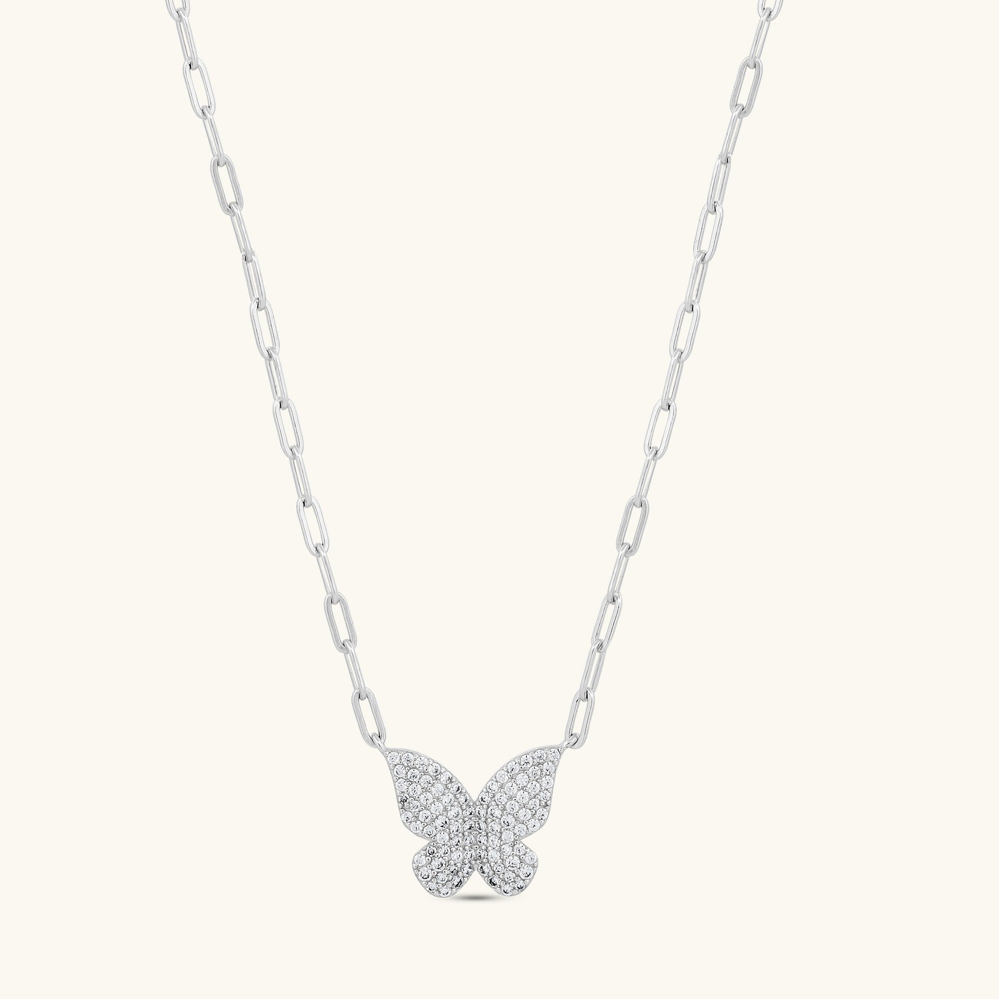 Paperclip Lonely Butterfly Necklace