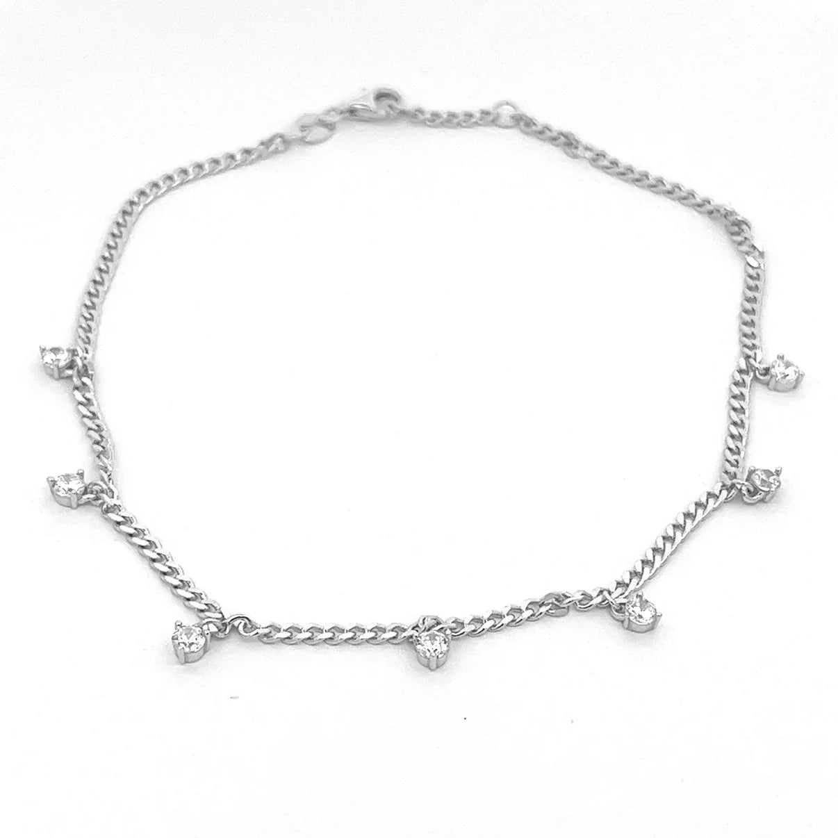 Dangling Solitaire Stone Anklet