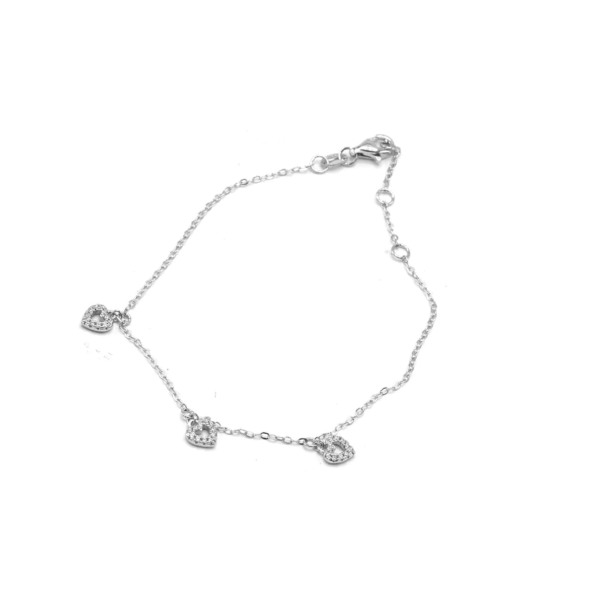 Love Triangle Halo Heart Bracelet