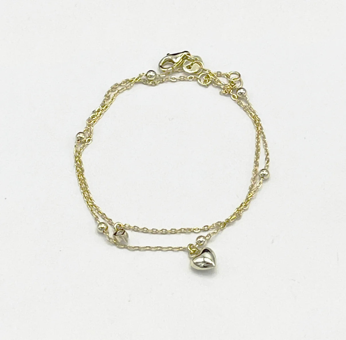 Double Dangling Heart Bracelet