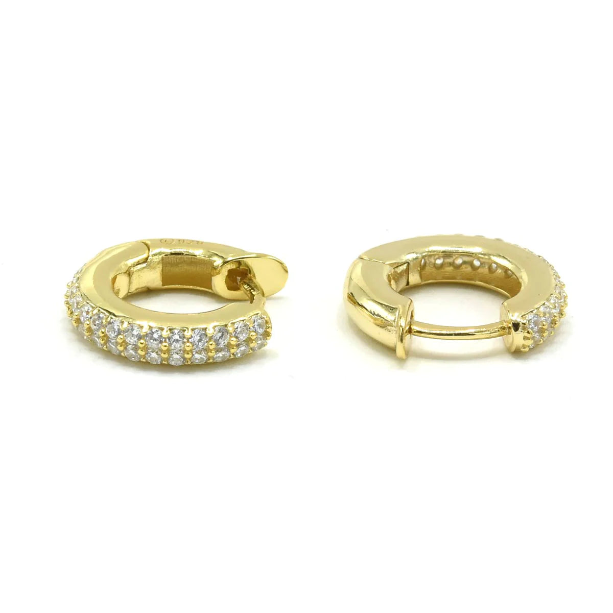 Pave Hoop Earrings