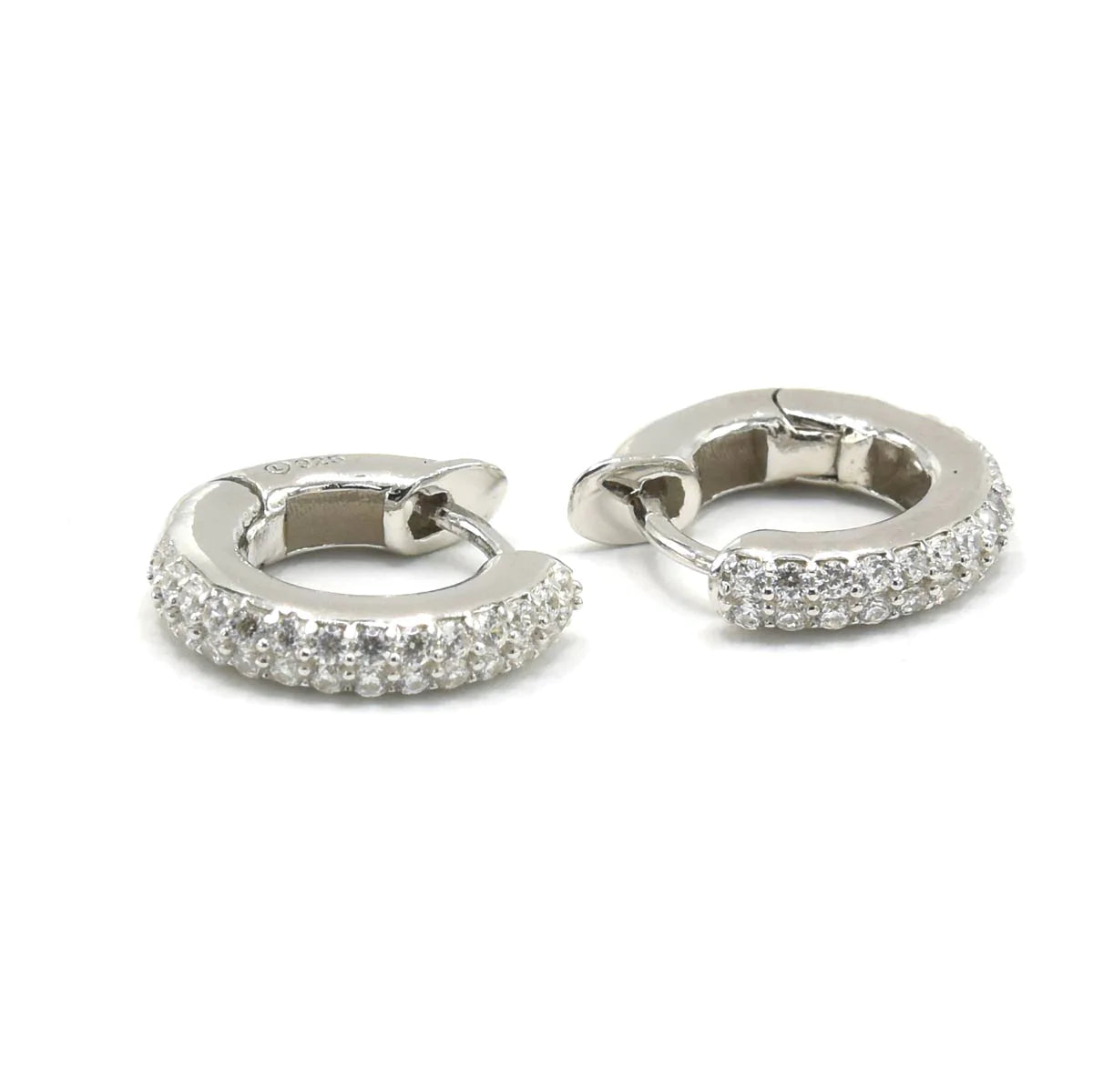 Pave Hoop Earrings