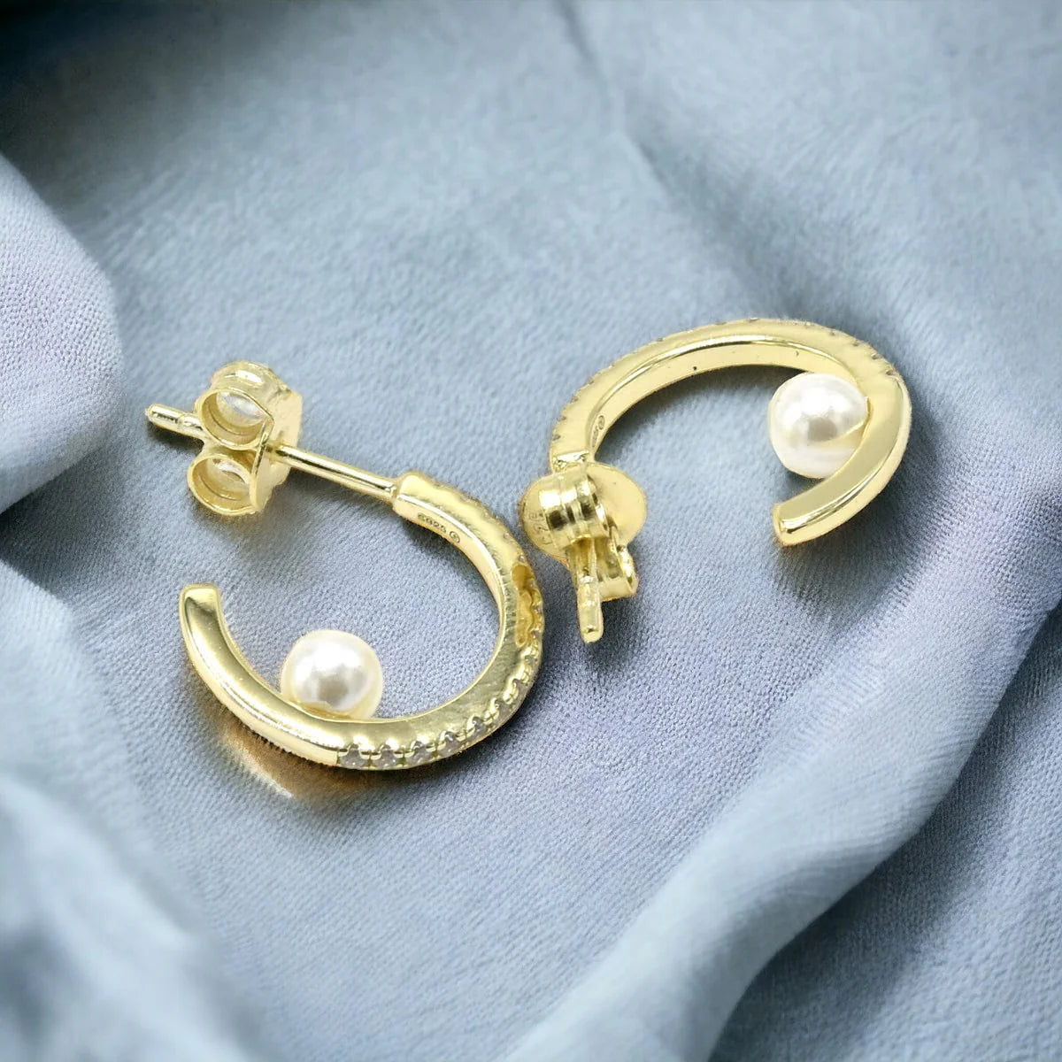 Pearl Hoop Earrings