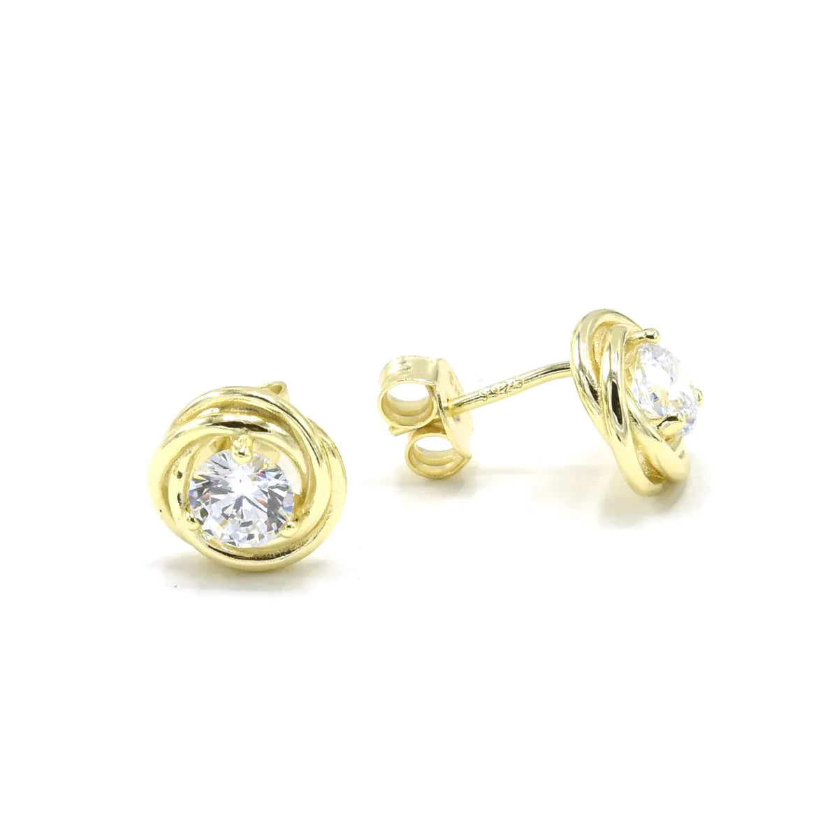 Solitare Cut Stud Earrings