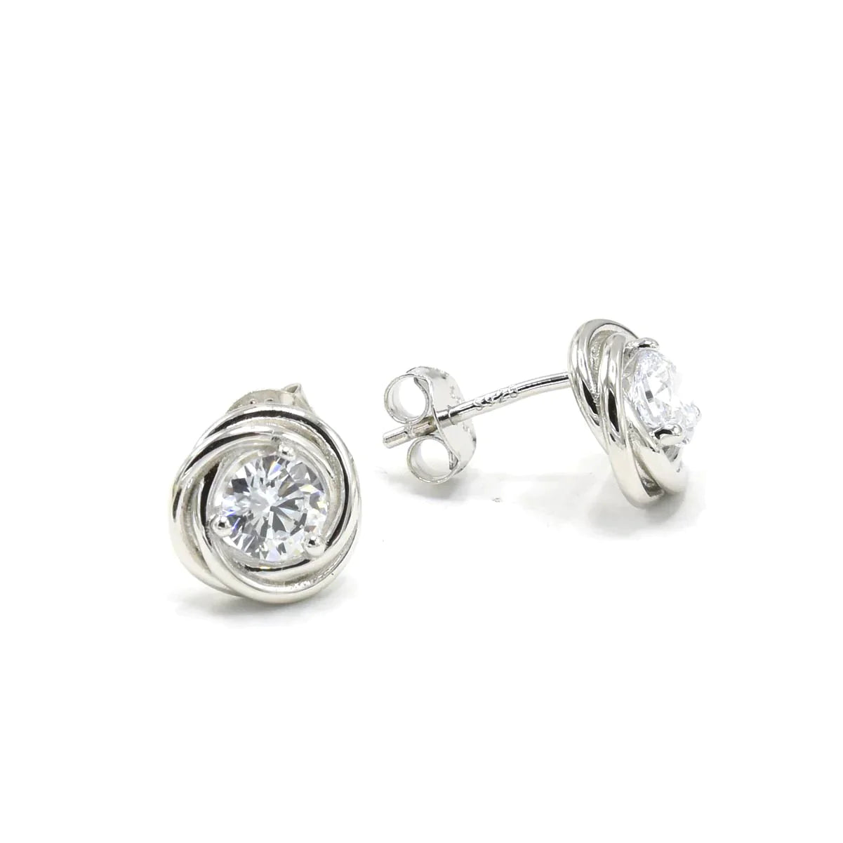 Solitare Cut Stud Earrings