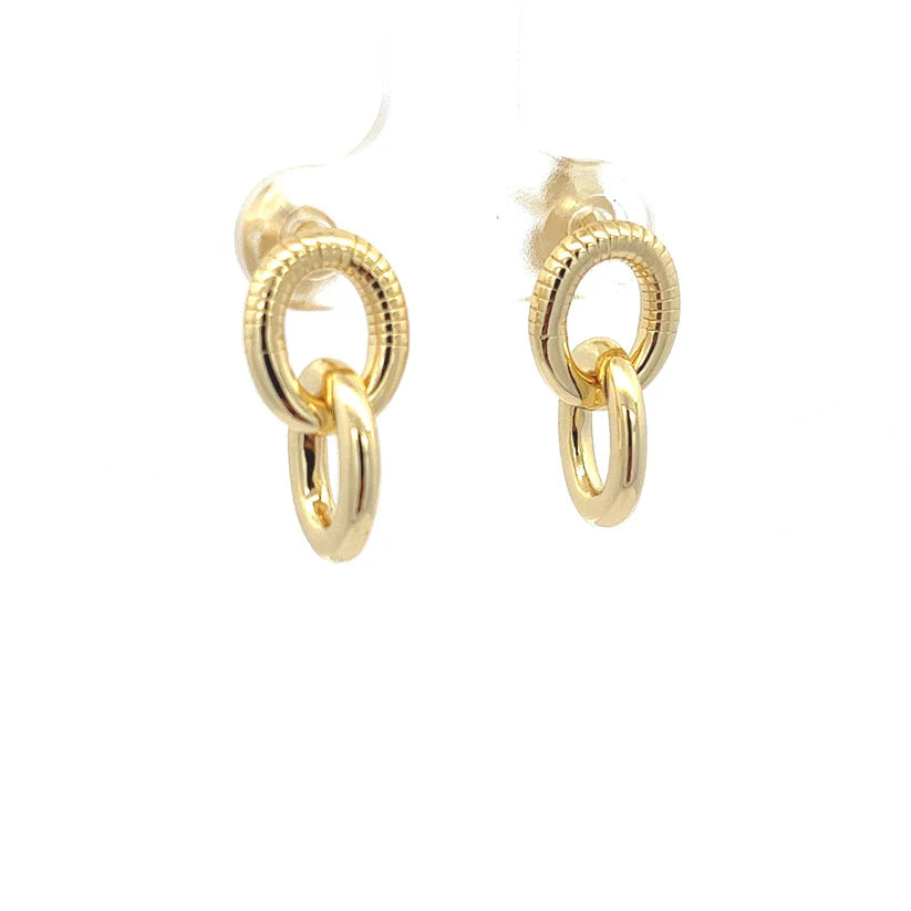 Double Circle Dangling Earrings