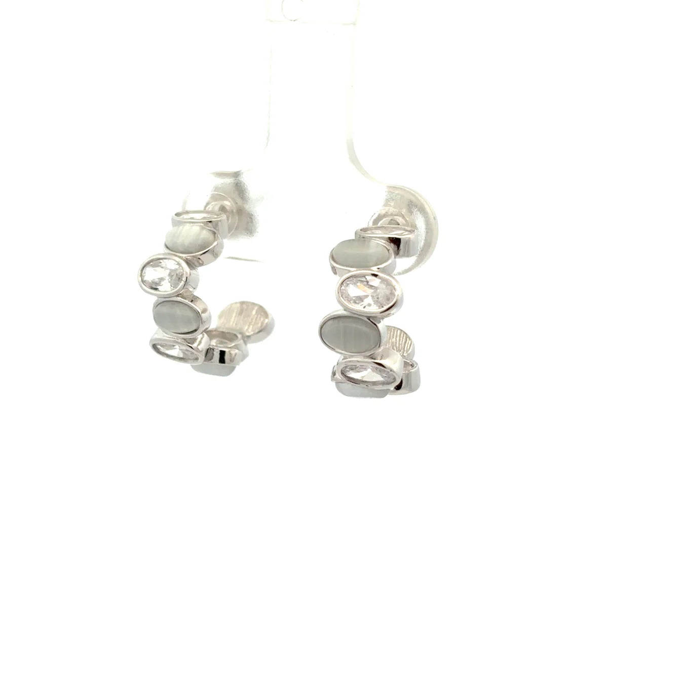 Moon Pearl Hoops