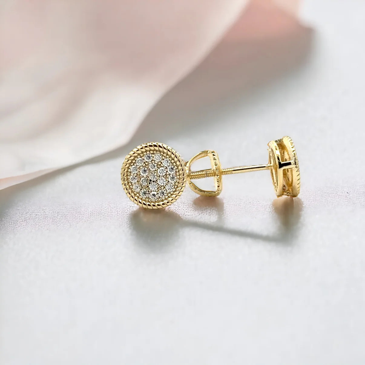 Twisted Halo Stud Earring