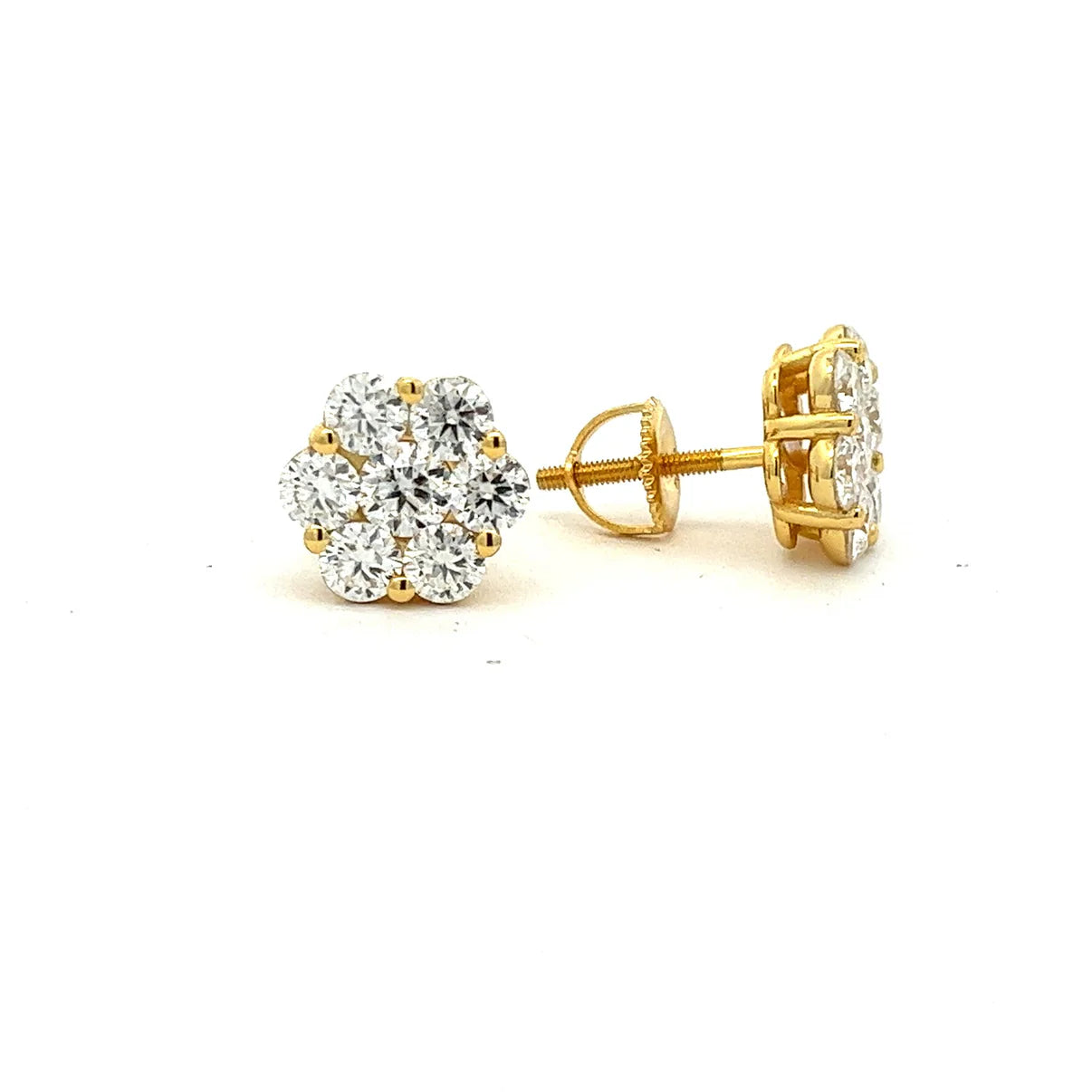 Floral Moissanite Earring