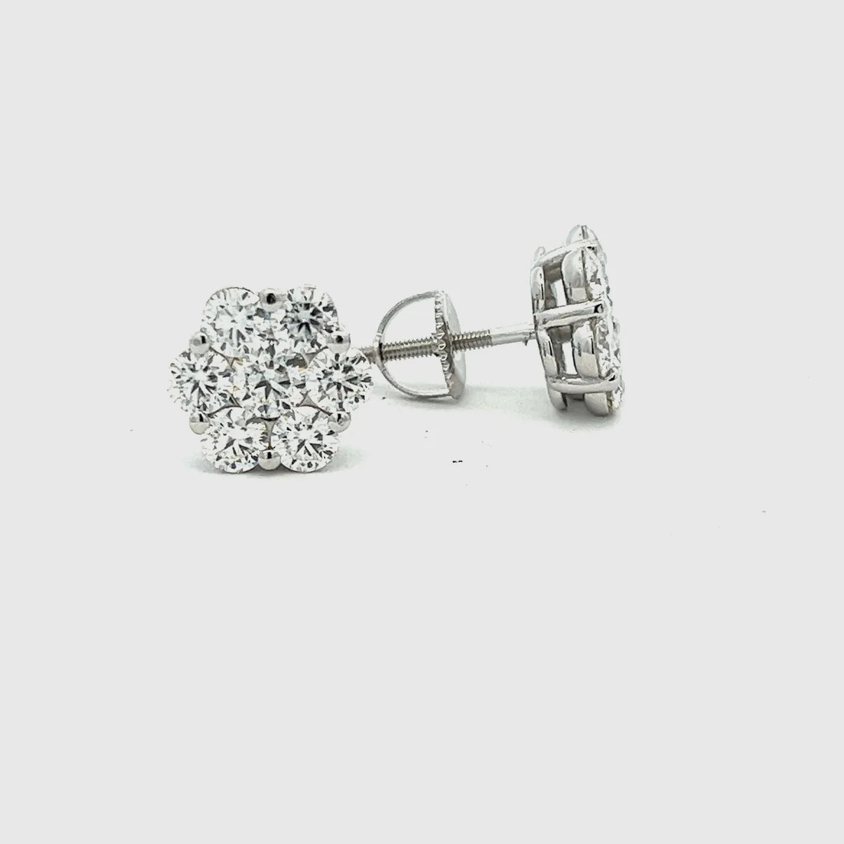 Floral Moissanite Earring