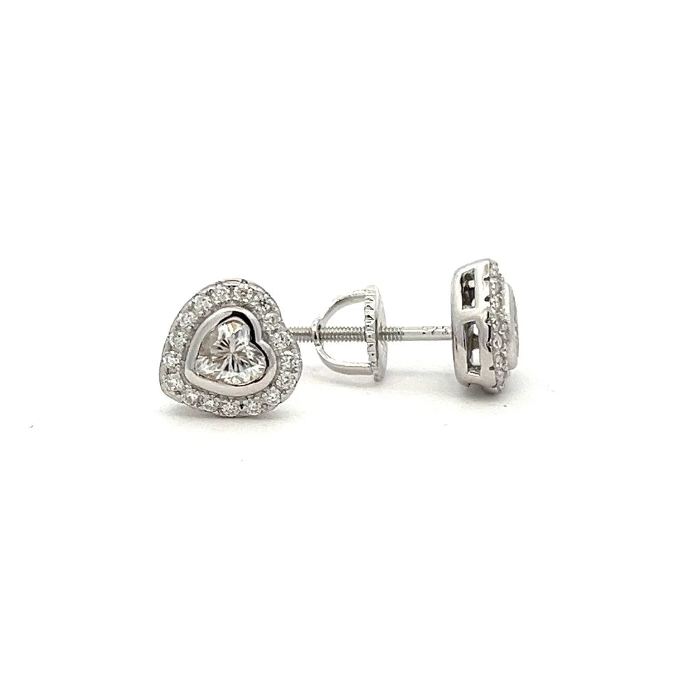 Heart Moissanite Stone Earring