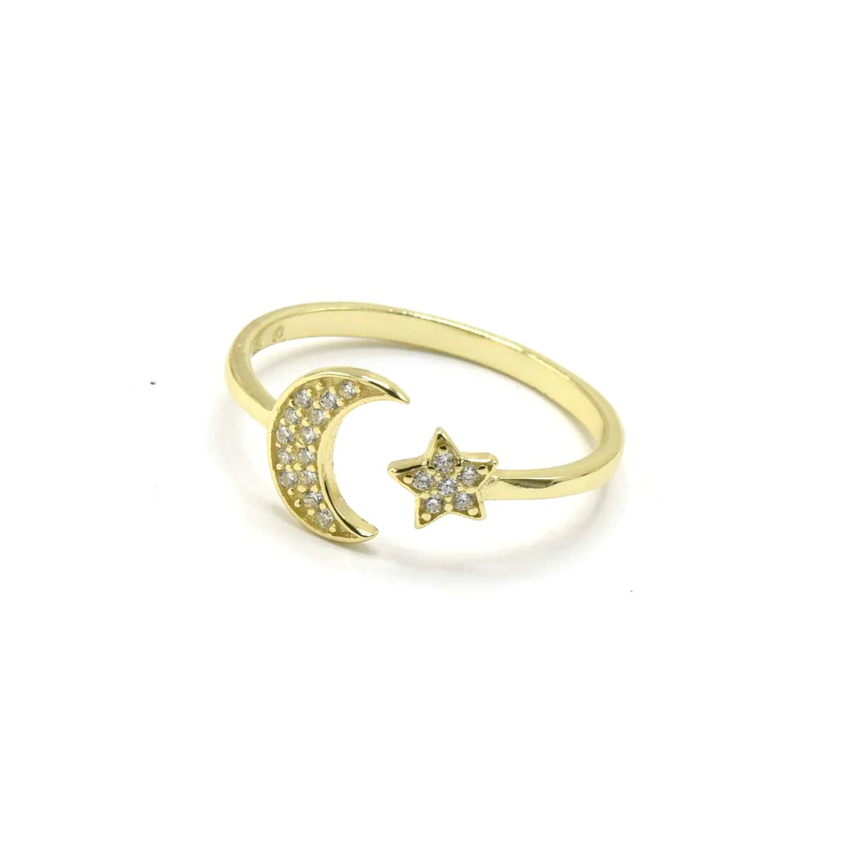 Moon and Star Ring