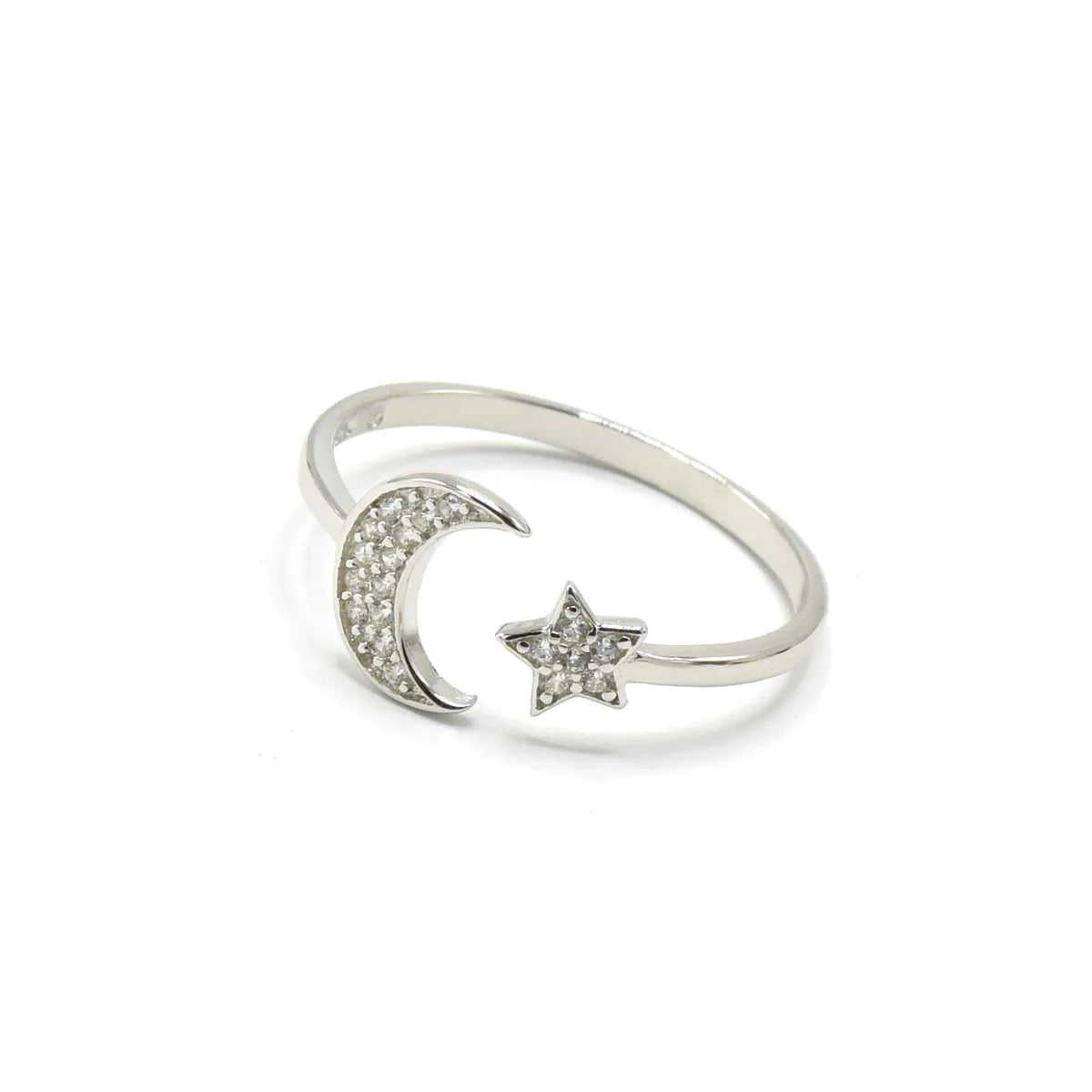 Moon and Star Ring