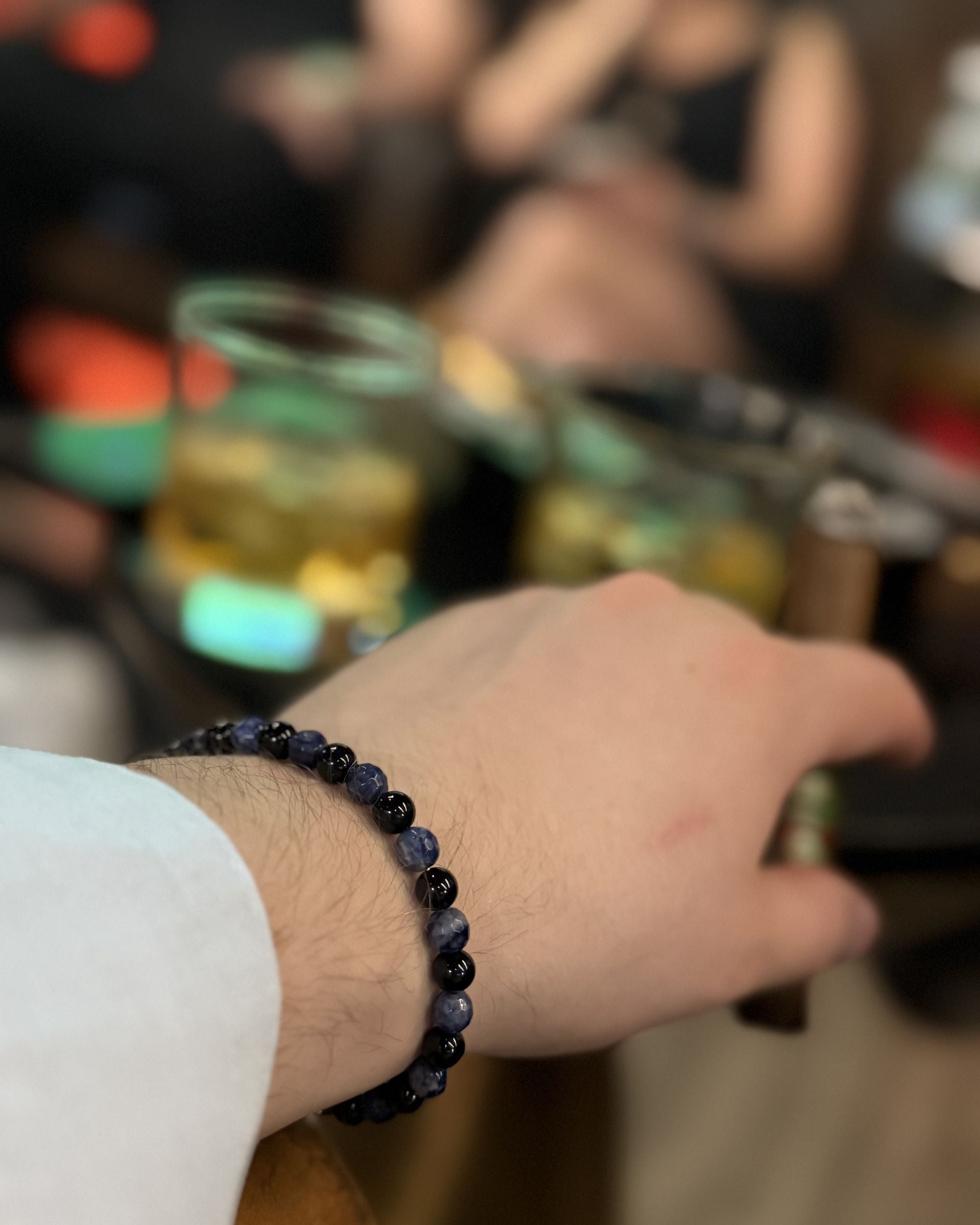 Blue Beaded Bracelet