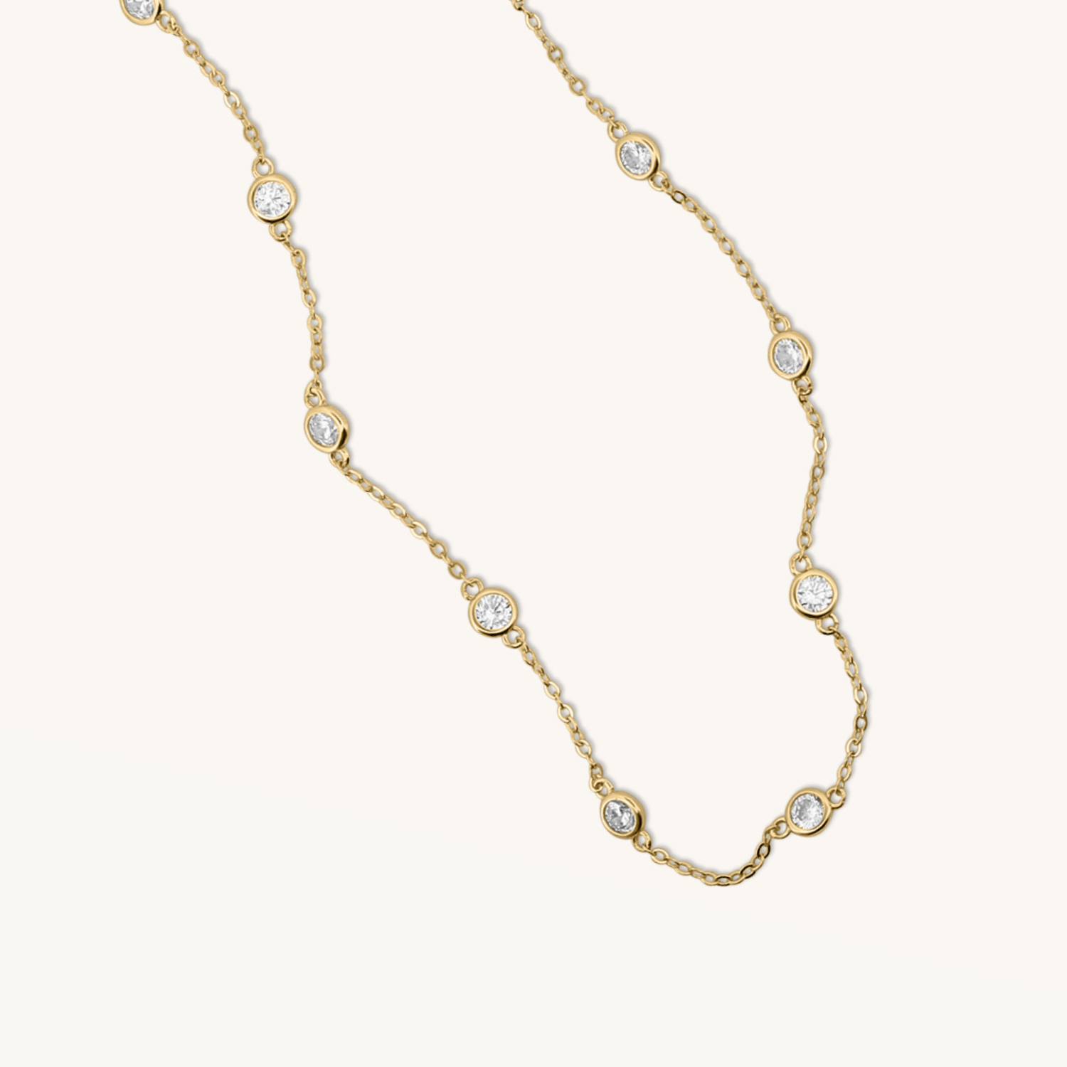 14K Gold .25ct Diamonds by the Yard Necklace
