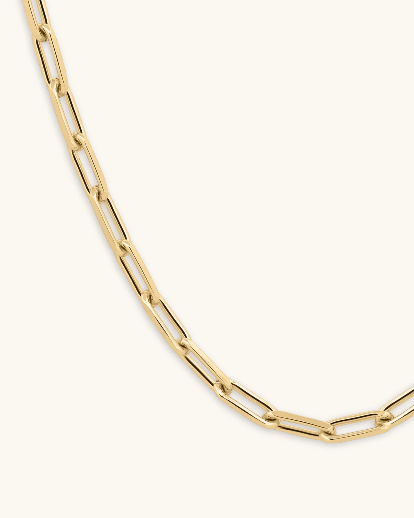 14K 3.5mm Paperclip Chain