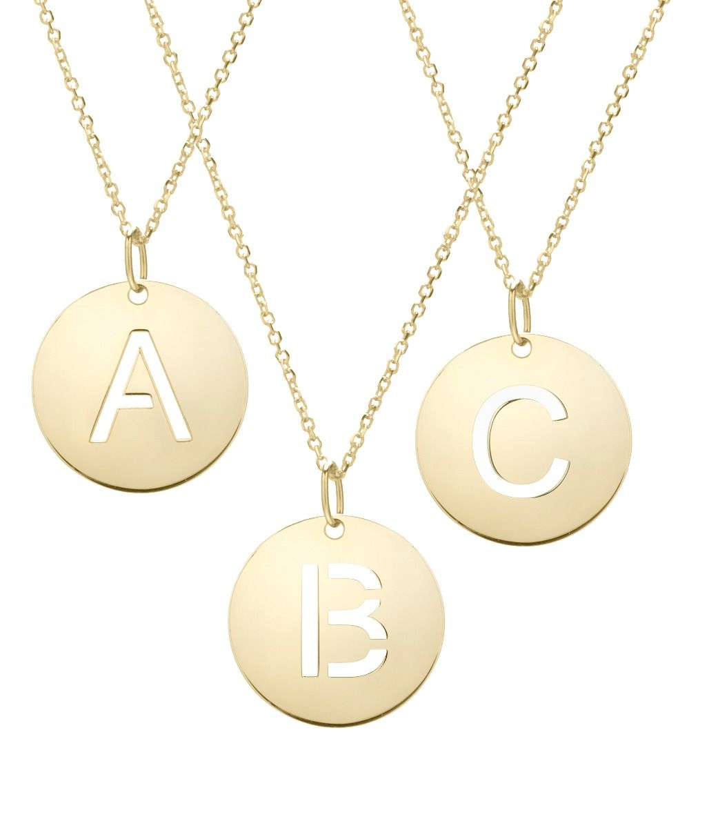 Initial Disc Necklace