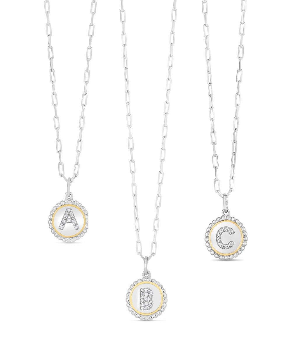 Initial Necklace With Paperclip Chain