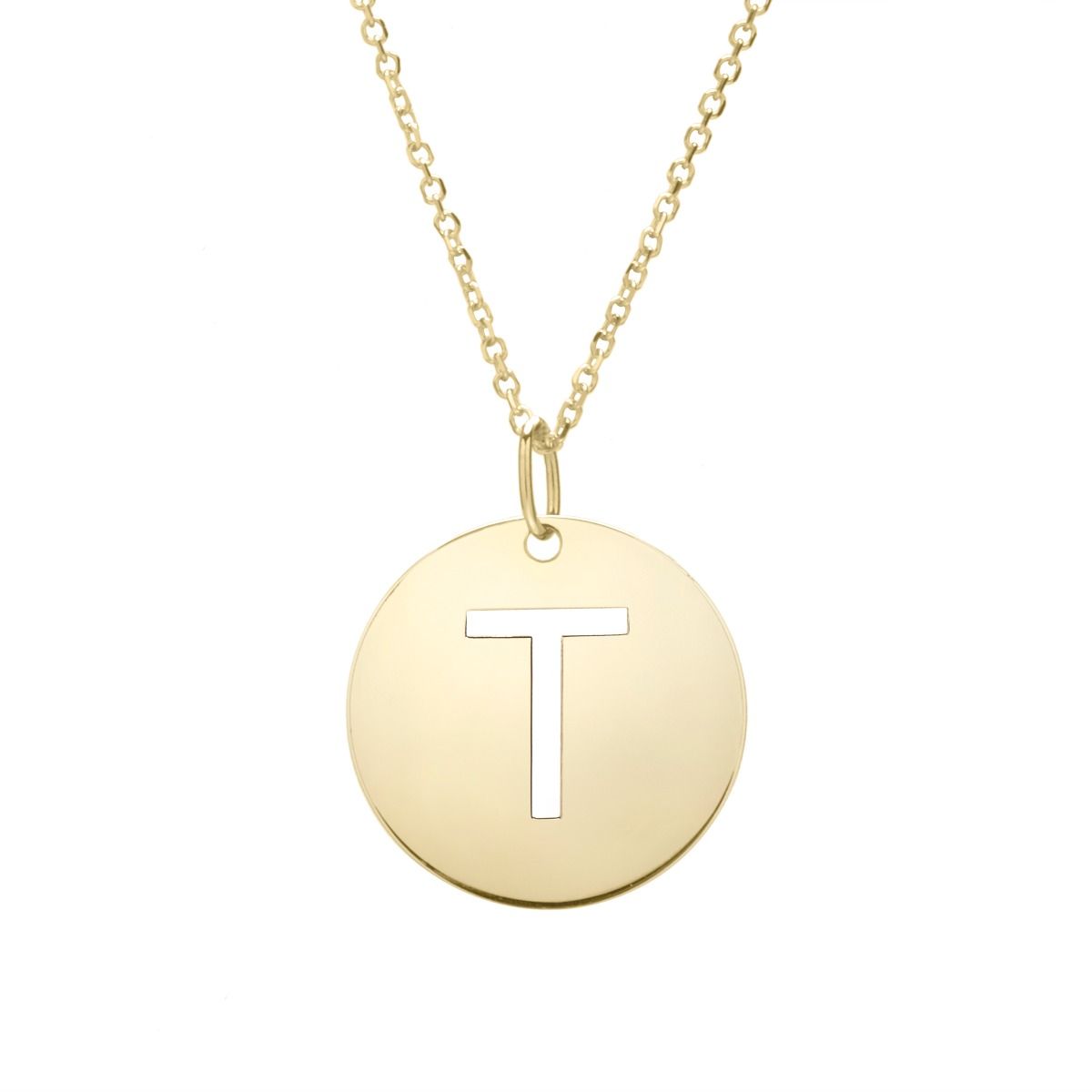 Initial Disc Necklace
