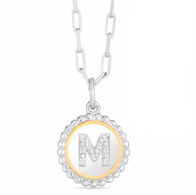 Initial Necklace With Paperclip Chain