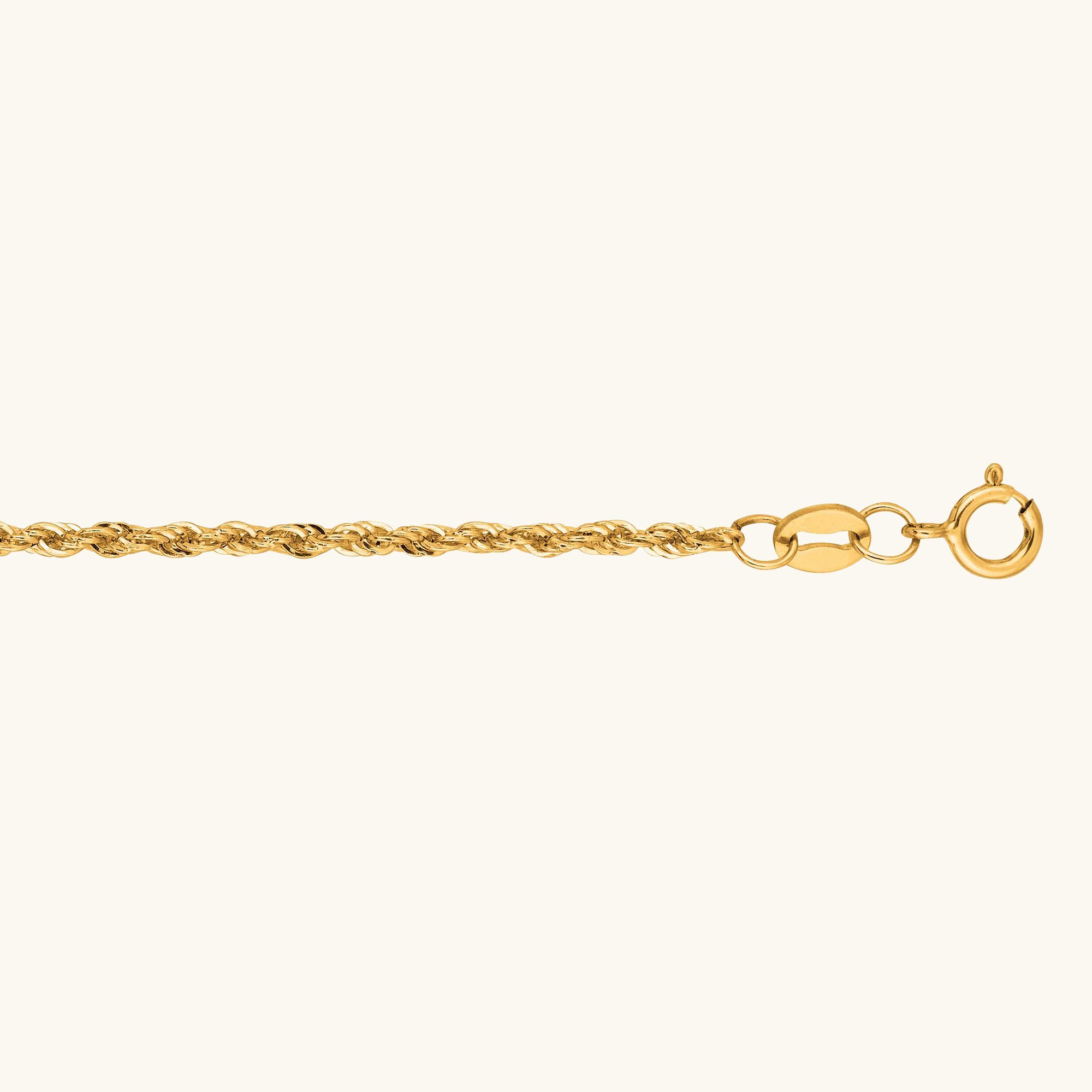 14K Gold 4mm Lite Rope Chain